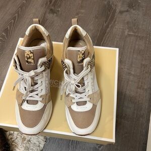 Michael Kors Beige and White Women's Sneakers